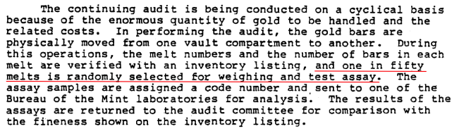 US Mint Releases New Fort Knox “Audit Documentation” The First Critical Observations.