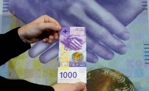 Swiss National Bank releases new 1000-franc note