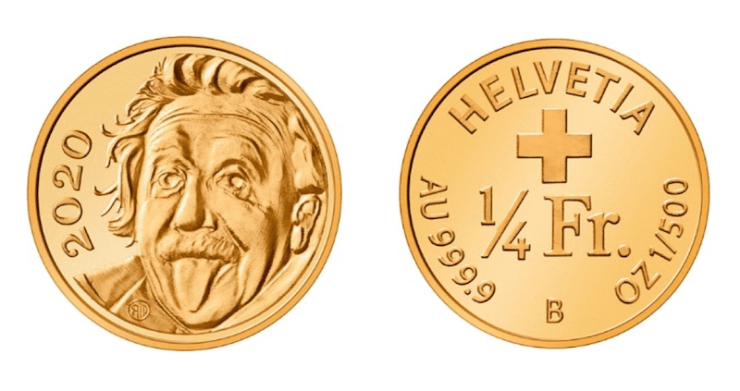 New commemorative Swiss franc Federer and Einstein coins