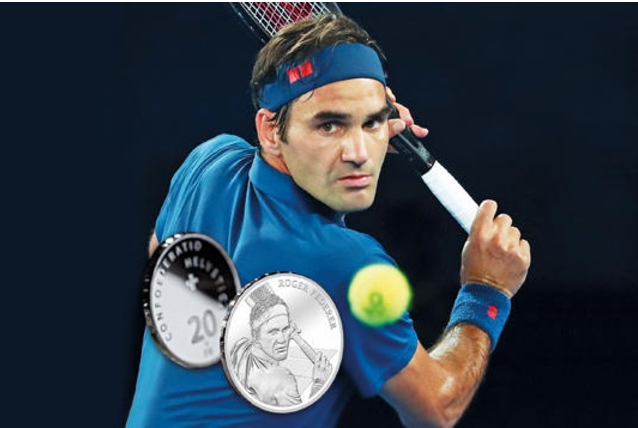 Federer and world’s smallest gold coin go up for sale 