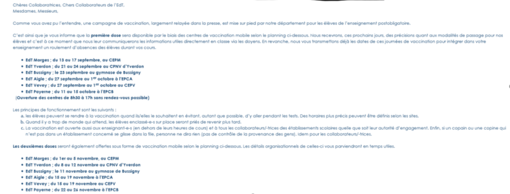 La protéine spike met-elle nos jeunes adolescents en danger? Le principe de précaution bafoué.