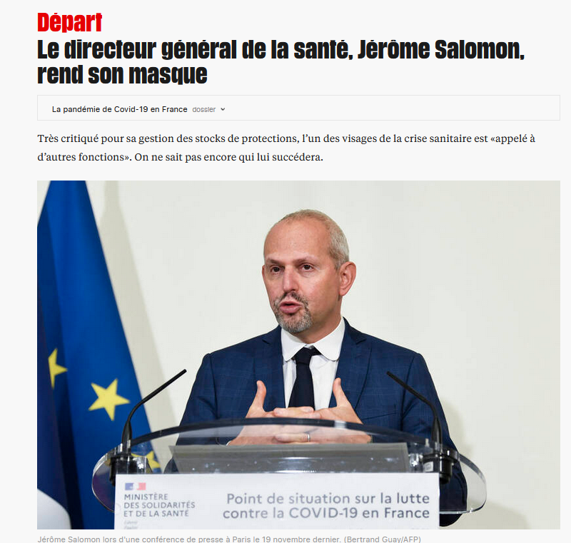 La nomination de Jérôme Salomon au Conseil d’administration de l’OMS, faux départ et vrai cumul de fonctions.