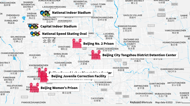 Peking: Interaktive Karte zeigt dunkle Schatten hinter den Olympischen Spielen