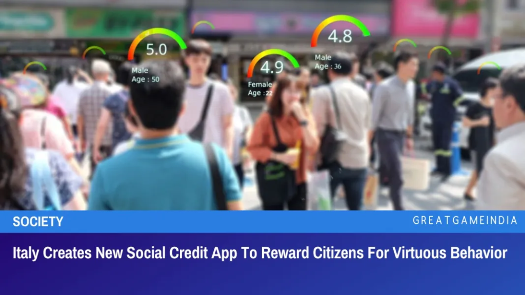 OFFICIEL – Un système de crédit social à l’essai en Italie pour récompenser les ‘citoyens vertueux’. Vincent Held